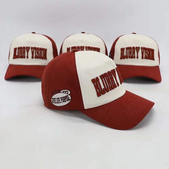 BV RED/BEIGE TRUCKER CAP