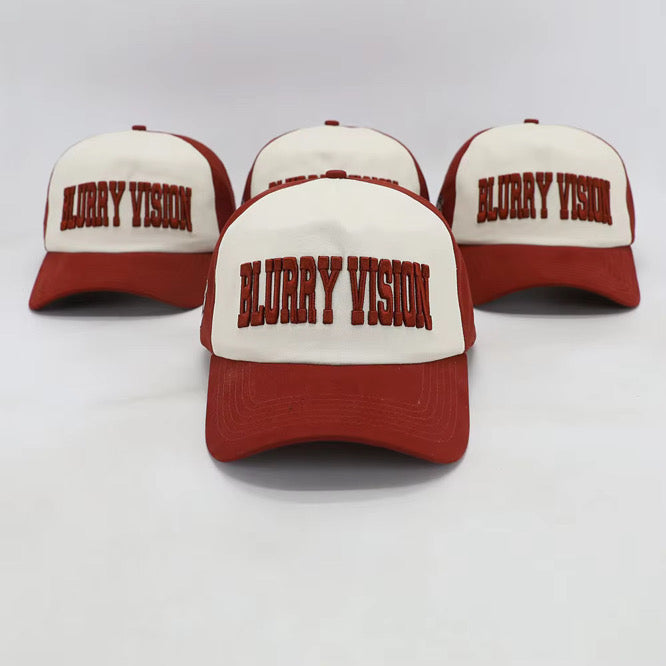 BV RED/BEIGE TRUCKER CAP